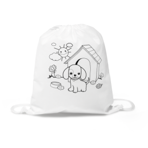BALOO. Sacola tipo mochila para colorir em non-woven (80 g/m²)
