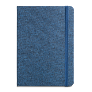 BOYD II. Caderno A5 de capa dura em poliéster 100% reciclado com páginas pautadas
