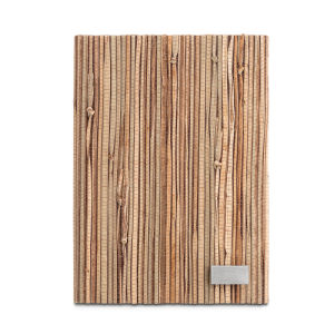 NERUDA II. Caderno A5 de capa dura em palha natural com páginas pautadas recicladas