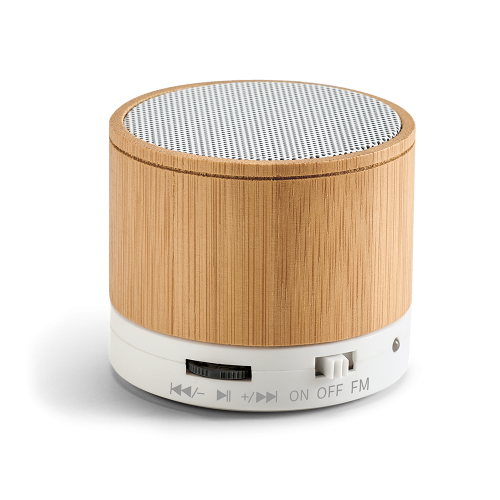 GLASHOW ECO. Caixa de som em bambu com microfone