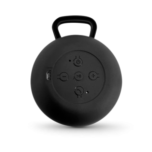 ECCLUS. Caixa de som com autonomia de 3h e microfone, em ABS e tecido em poliéster