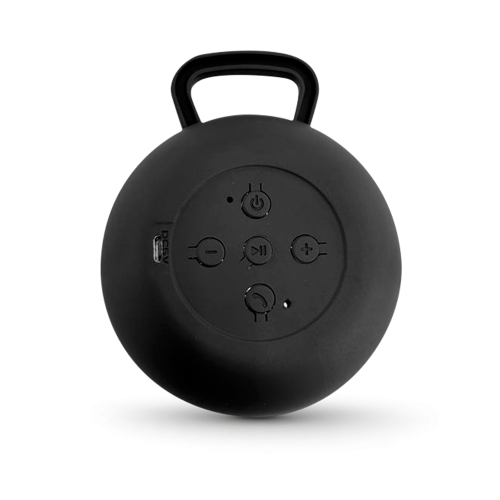 ECCLUS. Caixa de som com autonomia de 3h e microfone, em ABS e tecido em poliéster
