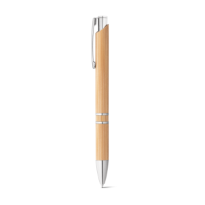 BETA BAMBOO. Caneta esferográfica em bambu com escrita em azul