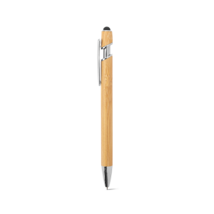 BLANC BAMBOO. Caneta esferográfica em bambu, com detalhes em alumínio cromado