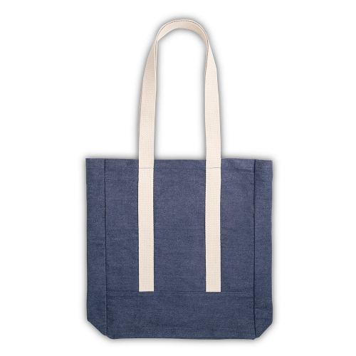 DENIM CASUAL. Sacola casual em denim reciclado (300 g/m²)