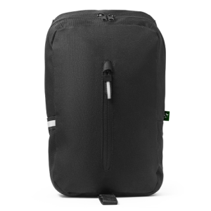 DELFOS. Mochila à tiracolo em poliéster reciclado 300D e poliéster reciclado 600D com elementos refletores