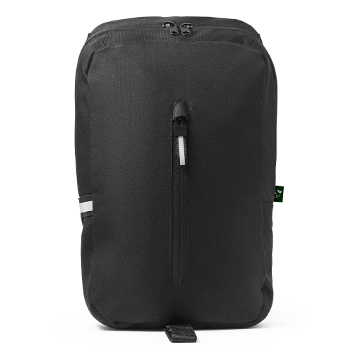 DELFOS. Mochila à tiracolo em poliéster reciclado 300D e poliéster reciclado 600D com elementos refletores