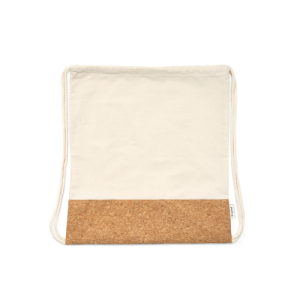 MANAUS BPACK. Sacola tipo mochila em 70% algodão reciclado e 30% poliéster reciclado (180g/m²) com base em cortiça