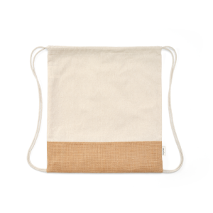 MALDIVAS BPACK. Sacola tipo mochila em 70% algodão reciclado e 30% poliéster reciclado (180 g/m²) com base em juta