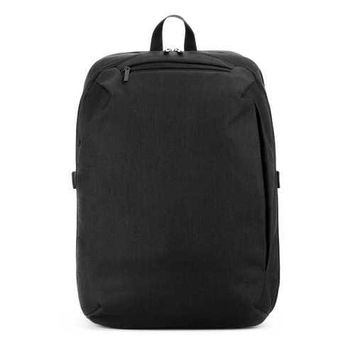 UDINE. Mochila com um compartimento de abertura total em poliéster reciclado 300D de alta densidade (16")