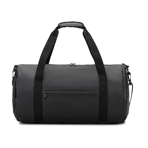 OSASCO SPORT. Bolsa esportiva em formato cilíndrico em poliéster reciclado 600D de alta densidade com compartimento lateral para sapatos (32 L)