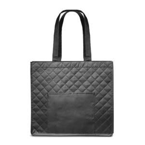 ARLETA. Sacola em non-woven laminado (110 g/m²) com bolso frontal (175 g/m²)