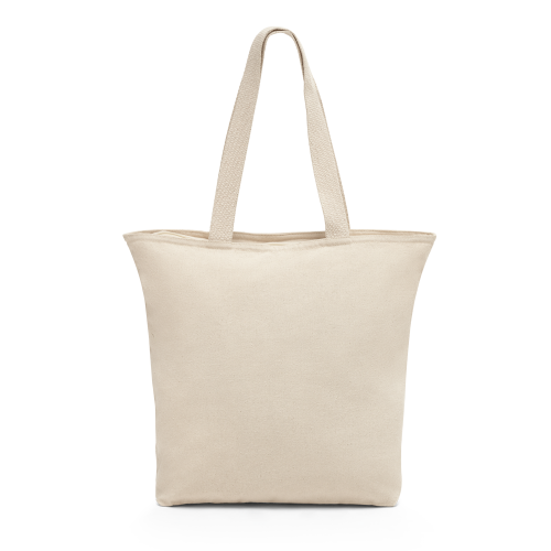 HACKNEY. Sacola 100% algodão (280 g/m²) com fecho e bolso interior