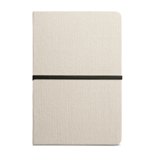 NERVAL. Caderno A5 de capa dura em linho (230 g/m²), com páginas pautadas
