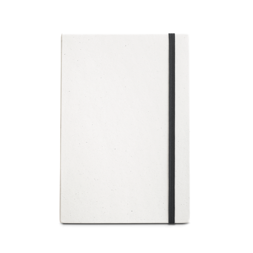 MILKY. Caderno A5 produzido através de pacotes de leite reciclados com folhas pautadas recicladas