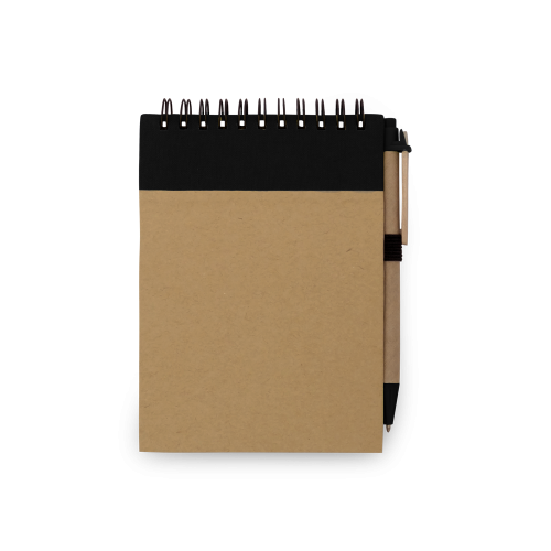 RINGORD. Caderno de bolso espiral de capa dura, com páginas lisas recicladas