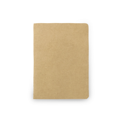 KOSTOVA. Caderno A5 de capa flexível em cartão kraft 100% reciclado, com páginas pautadas