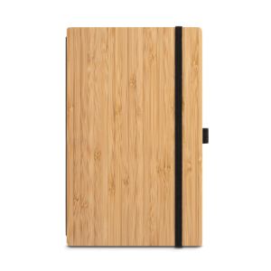 BUARQUE POCKET. Caderno de bolso com capa e contracapa em placa de bambu e lombada em poliéster 100% reciclado, com páginas lisas recicladas