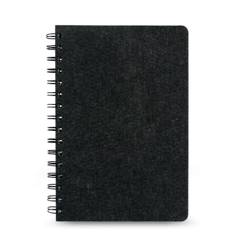 MISHIMA. Caderno A5 de capa semi-rígida em feltro 100% reciclado, com páginas pautadas