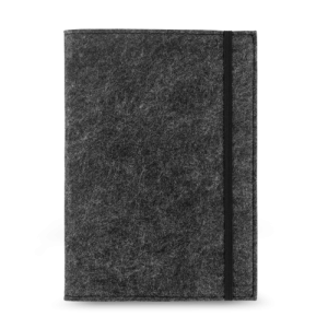 BALDWIN. Caderno A5 com capa em feltro 100% reciclado, com páginas pautadas recicladas