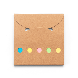 AINSLEY. Conjunto para escritório, em papel 100% reciclado, com 6 blocos adesivados