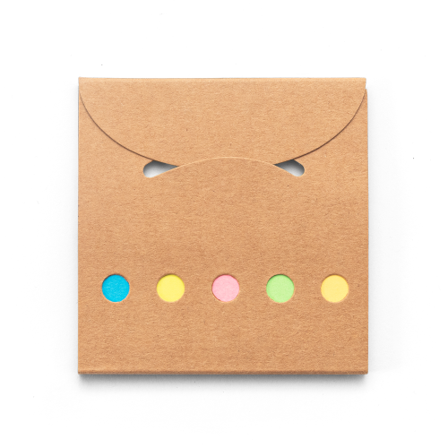 AINSLEY. Conjunto para escritório, em papel 100% reciclado, com 6 blocos adesivados