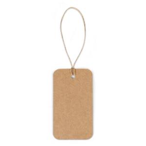 LABEL RECTANGULAR. Etiqueta em papel 100% reciclado (700 g/m²) com formato retangular