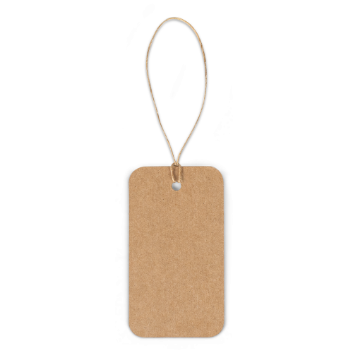 LABEL RECTANGULAR. Etiqueta em papel 100% reciclado (700 g/m²) com formato retangular