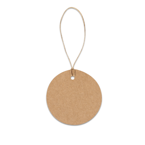 LABEL ROUND. Etiqueta em papel 100% reciclado (700 g/m²) com formato circular