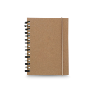 MARLOWE. Caderno de bolso espiral de capa dura em cartão, com páginas pautadas recicladas