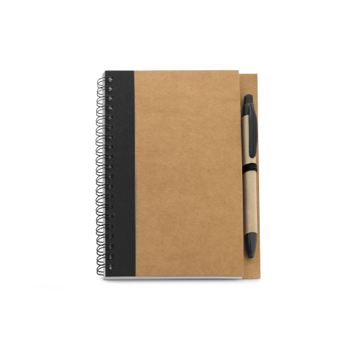 ASIMOV. Caderno B6 espiral de capa dura em cartão, com páginas lisas recicladas