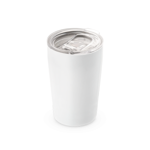 SLIDER. Copo de viagem térmico para sublimação em aço inox, de parede dupla isolada a vácuo (380 mL)