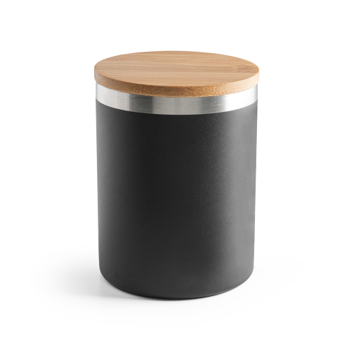LAUDA. Copo de viagem térmico em aço inox 90% reciclado de parede dupla isolada a vácuo (420 mL)