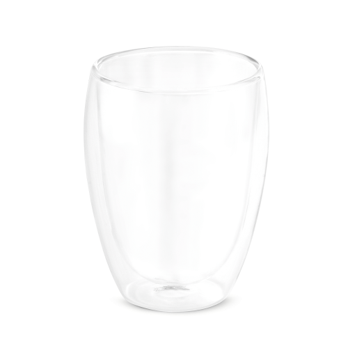 MACHIATO CUP. Copo em vidro borossilicato com parede dupla, isolada a ar (350 mL)