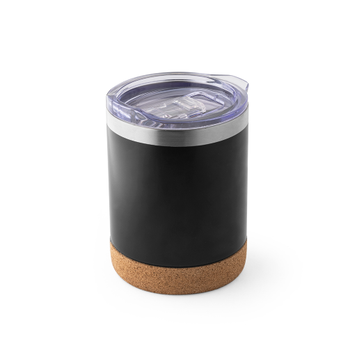 SOLBERG TUMBLER. Copo de viagem térmico em aço inox, de parede dupla isolada a vácuo (400 mL)