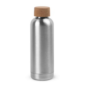 DALEY. Squeeze em aço inox de parede simples com tampa em cortiça (760 mL)