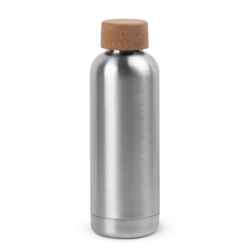 DALEY. Squeeze em aço inox de parede simples com tampa em cortiça (760 mL)