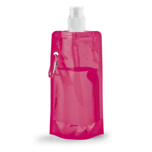 KWILL. Squeeze dobrável em PE com sistema "push-pull" e acabamento translúcido (460 mL)