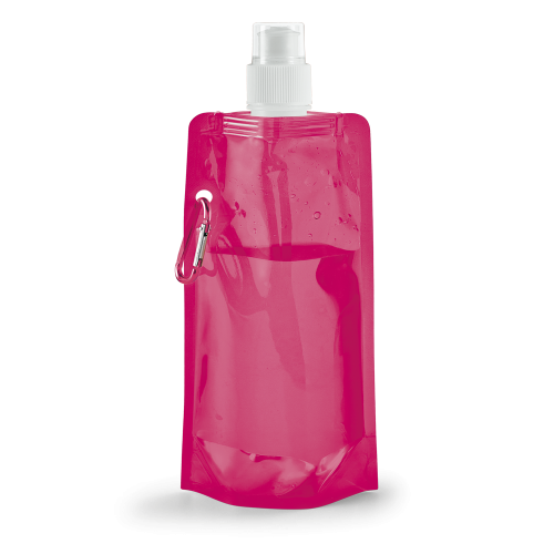 KWILL. Squeeze dobrável em PE com sistema "push-pull" e acabamento translúcido (460 mL)