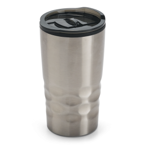 HASSI. Copo de viagem em aço inox e PP, térmico com parede dupla isolada a ar (510 mL)