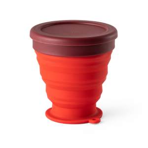 ORTON. Copo de viagem em silicone com tampa em PP (240 mL)