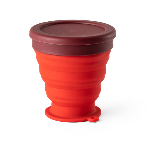 ORTON. Copo de viagem em silicone com tampa em PP (240 mL)