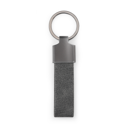 VAUGHN. Conjunto composto por um porta-cartões e chaveiro, ambos em metal e poliéster 30% reciclado