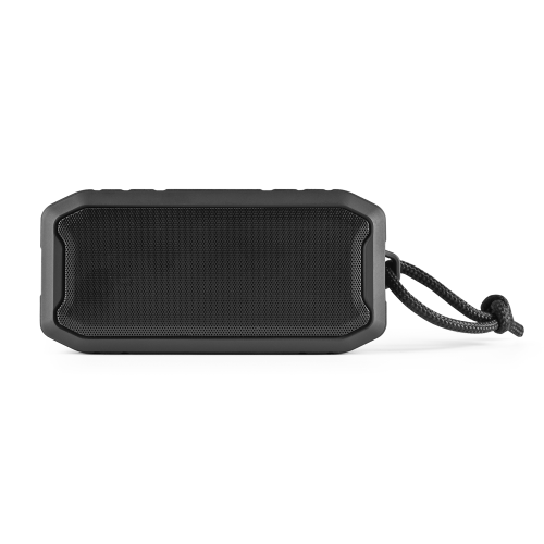 SHEERAN. Caixa de som portátil à prova de água (IPX7) com autonomia de 9h (1'200 mAh), em ABS 100% reciclado