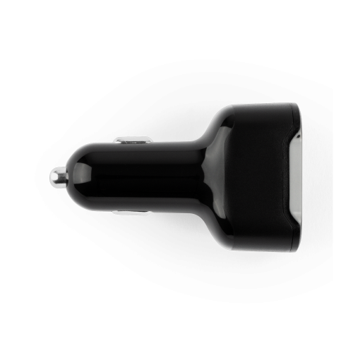 DIRAC. Adaptador de isqueiro com porta USB-A 18W e USB-C 20W em ABS 100% reciclado