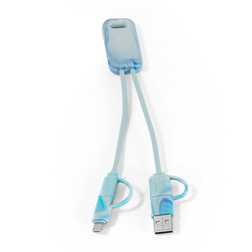 BERNERS. Cabo USB super-rápido 6 em 1 em PET 100% reciclado