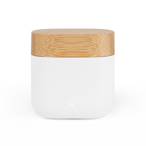 COBAIN. Fones de ouvido wireless com autonomia de 5h (300 mAh), em ABS 100% reciclado e bambu