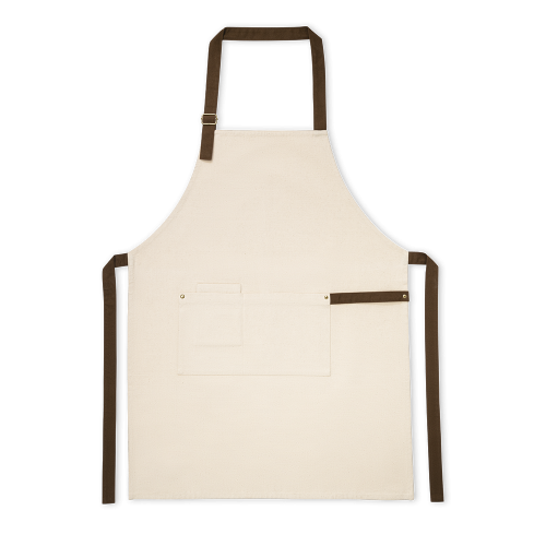 BOSI. Avental 100% algodão canvas (320 g/m²)