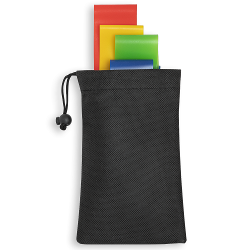 BURPEE. Conjunto de 4 bandas elásticas de ginástica com bolsa de non-woven